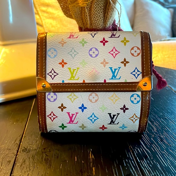 Louis Vuitton Handbags - Louis Vuitton white multi color French purse vintage wallet